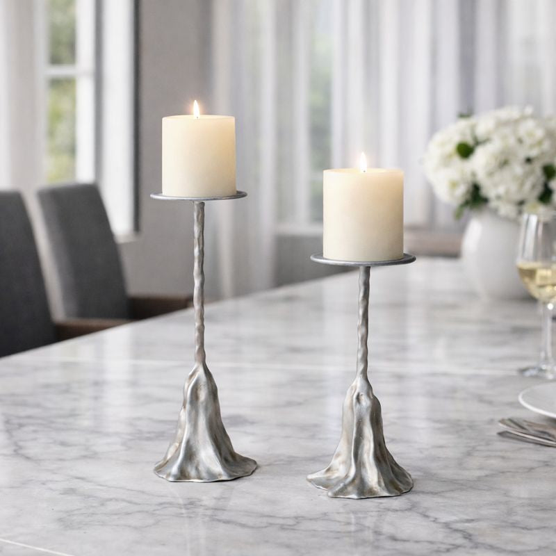 Nordic Sculptural Candle Holder Set