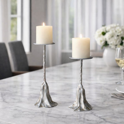 Nordic Sculptural Candle Holder Set