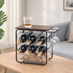 Countertop Wine Rack with Glass Holder & Cork Drawer