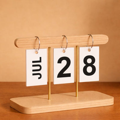 Wooden Flip Desk Calendar
