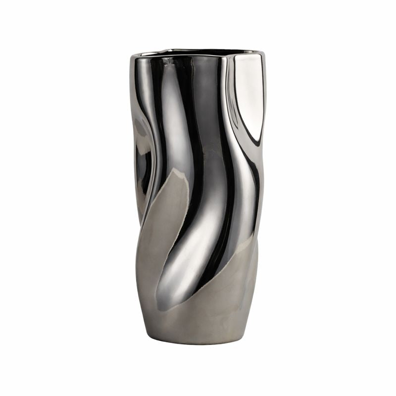 Modern Sculptural Stainless Steel Vase