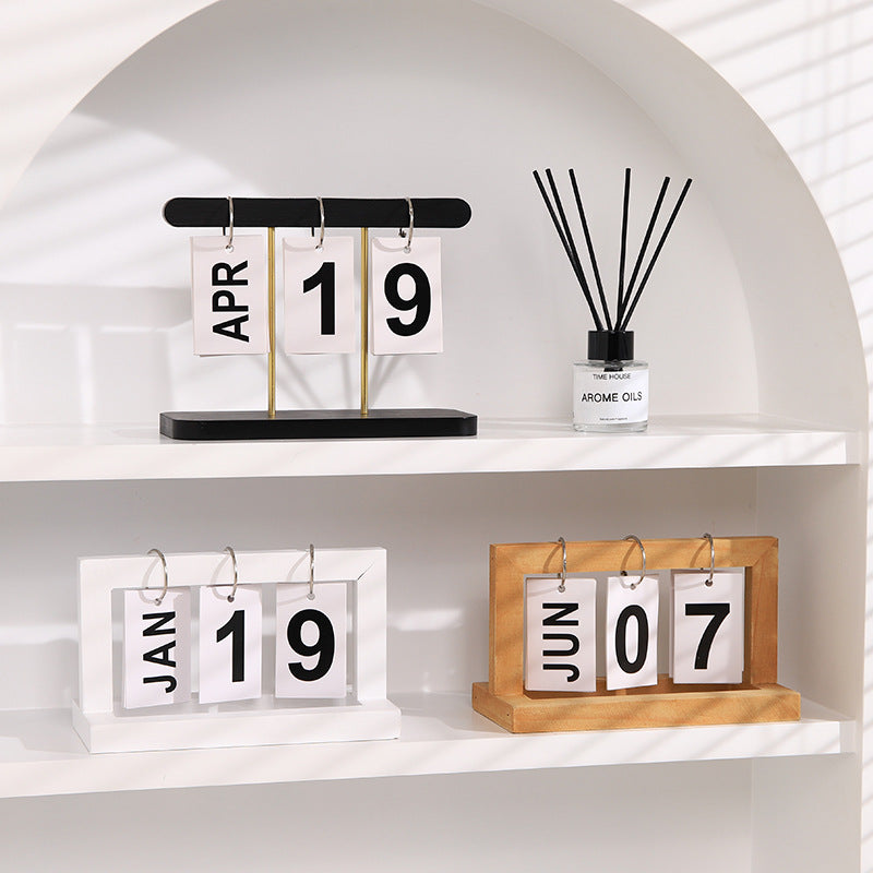 Wooden Flip Desk Calendar