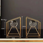 Crystal Sphere Bookends Set