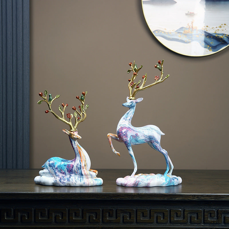 Lucky Deer Figurine Set