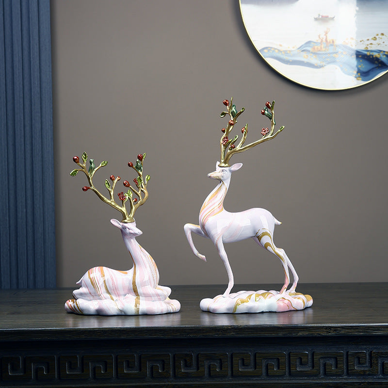 Lucky Deer Figurine Set